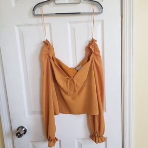 Romantic V-Neck Crop Blouse
